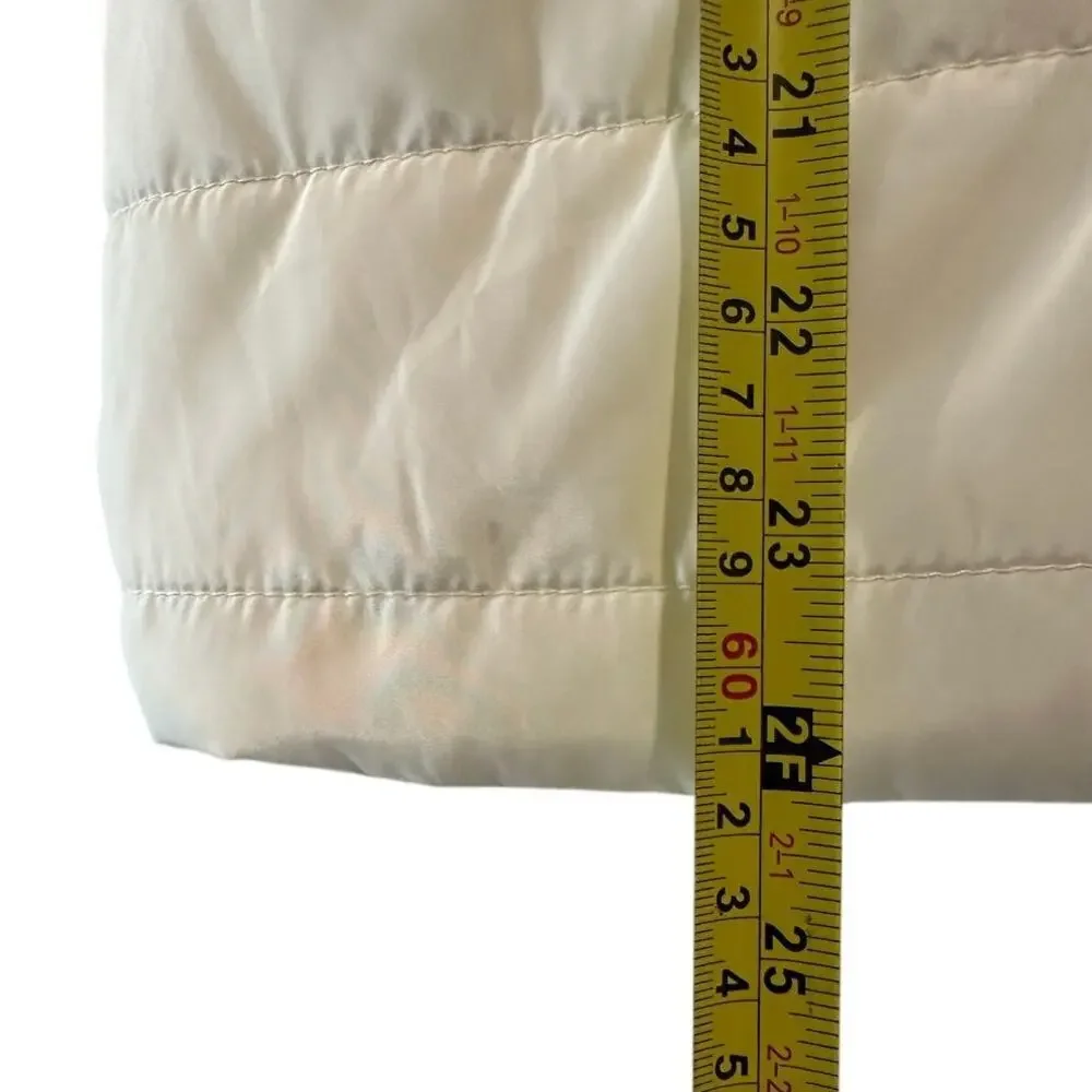 Off White Ivory Size Large MICHAEL Michael Kors Puffer Vest Layering Outerwear